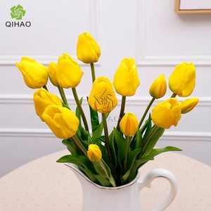 Tulipes artificielles de haute qualité à 5 têtes, fleurs au toucher réel, bouquet de tulipes pour la décoration de mariage, fleurs artificielles - Product Image 2
