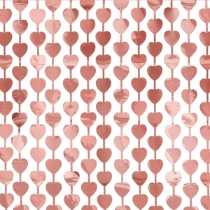 1x2M In Oro Rosa <span class=keywords><strong>Cuore</strong></span> Foil Tende Per Il Compleanno di Cerimonia Nuziale Nuziale Doccia di Fidanzamento Baby Shower di Natale Foto Sullo Sfondo - Product Image 1