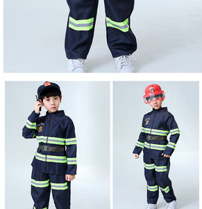 Nuevo uniforme de bombero para niños y niñas para Halloween, día de la carrera, niños, bombero, luchador, <span class=keywords><strong>Sam</strong></span>, protección, vestidos de Cosplay - Product Image 3