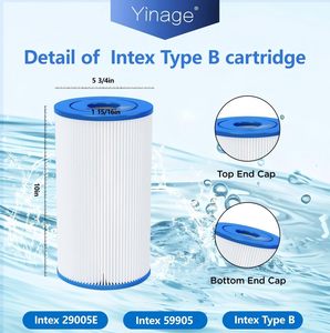 <span class=keywords><strong>Filtre</strong></span> de <span class=keywords><strong>piscine</strong></span> de remplacement Yinage Type B compatible avec la <span class=keywords><strong>cartouche</strong></span> filtrante pour <span class=keywords><strong>piscine</strong></span> <span class=keywords><strong>Intex</strong></span> 29005E Easy Set, lot de 3, fabriqué en Chine - Product Image 2