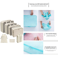 Ensemble de 7 cubes de compression personnalisés pour organiser les voyages, sacs de rangement pour valises, vêtements, sous-vêtements, cosmétiques, sac de voyage