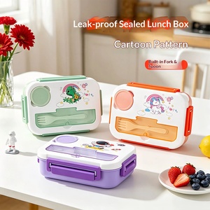 Boîte à lunch en acier inoxydable pour micro-ondes, spécialement conçue pour diviser les repas et éviter que les boîtes à lunch des étudiants ne soient déformées. - Product Image 3