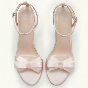 Scarpe da Sposa Eleganti e Sexy da Donna, <span class=keywords><strong>Tacco</strong></span> <span class=keywords><strong>a</strong></span> Spillo, Punta Rotonda, Cinturino alla Caviglia, in Raso Rosa Chiaro, Vendita all'Ingrosso - Product Image 4