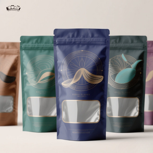 Bulk Resealable <strong>Zip</strong> Lock PE Plastic Stand up <strong>Pouches</strong> with Window for Salad Chewing Gum Milk Pet Food Jelly Canned Food Storage - Product Image 4