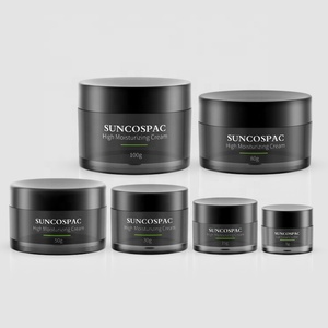 Plastic Jars Plastic Cream Plastic Jar Wholesale Plastic Frosted Black PETG Cosmetic Jars Face Cream Jars For Skincare