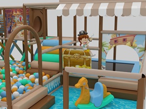 Équipement de terrain de jeu intérieur pour enfants sur le thème des pirates de haute qualité, conception personnalisée, terrain de jeu intérieur pour enfants - Product Image 5