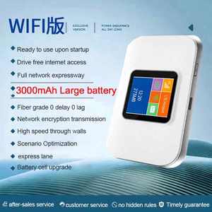 Clé 4G portable Wi-Fi sans pilote pour accès Internet, routeur réseau complet, batterie grande capacité 3000 mAh, cartes réseau LTE - Product Image 4