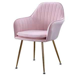 <span class=keywords><strong>Chaise</strong></span> de salle à manger élégante et luxueuse avec dossier en velours doux et pieds en métal modernes pour salon et restaurant de loisirs - Product Image 6