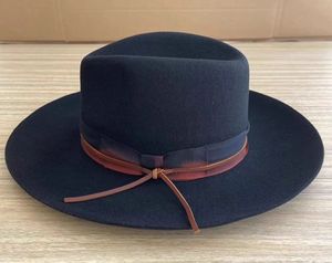 A111504 Chapeau en feutre 100 % laine australienne, vente en gros, chapeau à large bord, style décontracté, unisexe, pour fêtes - Product Image 2