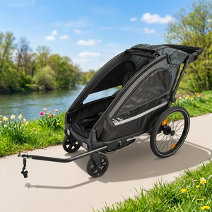 Remorques vélo bébé en alliage d'aluminium pour escapades de week-end et aventures ludiques, avec suspension indépendante, capacité 35 kg, pour l'extérieur - Product Image 3