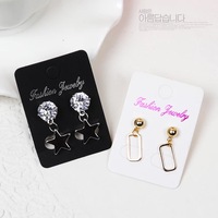 Carte de présentation de bijoux personnalisée avec logo, carte en papier imprimée sur mesure pour boucles d'oreilles, clous d'oreilles et colliers, étiquette d'emballage