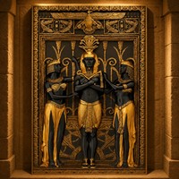 Impressions d'art égyptien antique noir et or, peinture murale sur toile, images décoratives de dieu pharaon en 3D