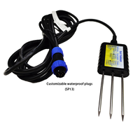 Surveillance en ligne 4G Wifi Lora Lorawan avec panneaux solaires, passerelle IoT sans fil RS485, capteur de nutriments du sol 7 en 1 pour l'agriculture
