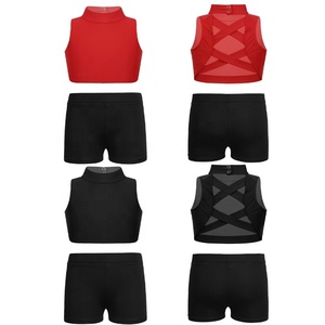 ชุดฝึกเต้นเด็ก8-12ชุดเต้นยิมนาสติกสำหรับเด็กผู้หญิงชุดแสดงบนเวทีชุดเต้นรำ - Product Image 1