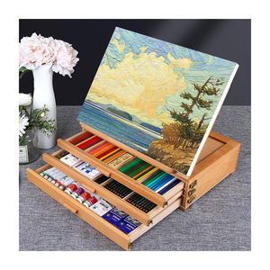 Nouveaux produits chevalet de <span class=keywords><strong>bureau</strong></span> en hêtre boîte de rangement réglable à 3 tiroirs boîte à croquis de table <span class=keywords><strong>bureau</strong></span> en bois Portable avec support de livre pour artistes - Product Image 1