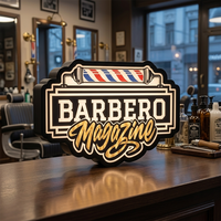 Enseigne lumineuse LED pour salon de coiffure, panneau lumineux pour barbier, décoration murale illuminée pour la publicité en vitrine, signalétique LED pour entreprise