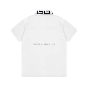 Camiseta Polo de Manga Corta <span class=keywords><strong>Ver</strong></span> sace de Verano, Informal, Entallada, con Logotipo Personalizado, 100% Algodón, Transpirable, Estilo Medusa - Product Image 3