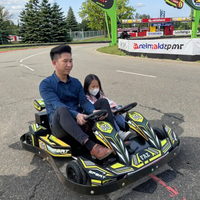 Double siège Parent-enfant Électrique Off Road Drift Racing Karting Go Karts pour Adultes et Enfants Amusement