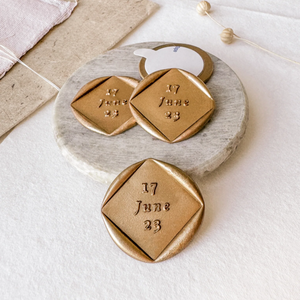 Đám cưới tùy chỉnh ngày kim cương hình dạng cá nhân tiết kiệm của chúng tôi Ngày Sáp con dấu - Product Image 2