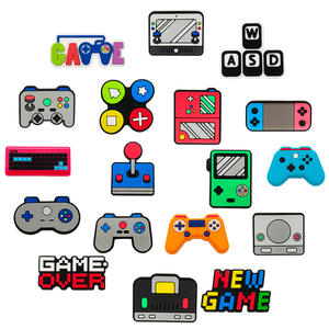 2025 vente chaude en gros mignon dessin animé Console de jeu série PVC caoutchouc souple personnalisé sabot charme 2.5-3.5cm chaussures chaussures décoration - Product Image 1