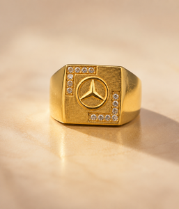 Premium Gold Plated Men's <b>Finger</b> <b>Ring</b> in Copper and Brass Classic Fashion Jewelry with Elegant Design for Party Wedding - Product Image 2