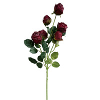 Chinesische Fabrik Bestseller Günstige Realistische Handgefertigte Seidenrosen Getrocknete Rosensträuße für Muttertag Heimdekoration