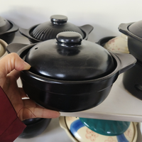 Fournisseur chinois, conception personnalisée, casserole en céramique écologique de grande capacité, design japonais, compatible gaz et induction, pour la maison