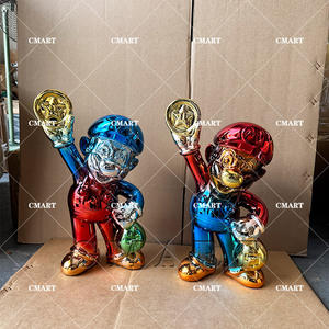Figurines Chrome Mario Popeye Multicolores, Sculpture Mickey, Sculpture Pop Art Alec Monopoly, Statue Scrooge <span class=keywords><strong>Mc</strong></span> Donald Duck - Product Image 4
