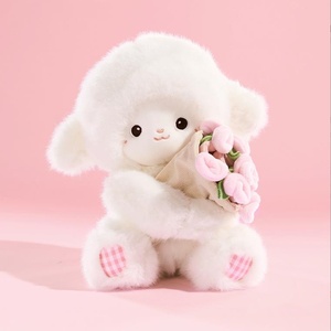 Từ Lamb Đồ Chơi Sang Trọng Màu Đỏ Màu Hồng Hoa Hồng Hoa Hat Cừu Thú Nhồi Bông Đồ Chơi Búp Bê Với Bó Hoa Cho Ngày Valentine Quà Tặng - Product Image 2