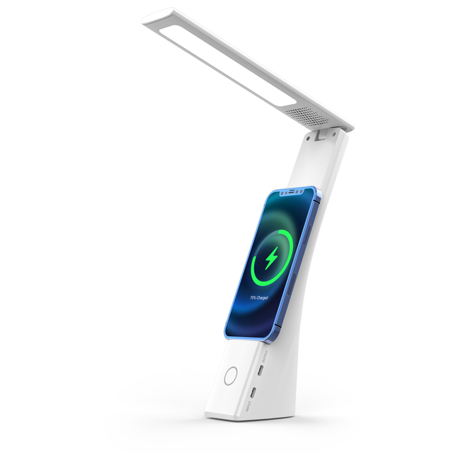 Desktop 15w 4 in 1 Led Table Desk Lamp Foldable With  Fast Qi Wireless Charger