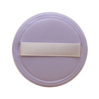 Ultra-mince personnalisé en cuir PU flocage poudre gâteau bouffée daim bouffée miel poudre maquillage éponge usine personnalisée