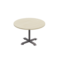 Table ronde réglable OMNI pour petit espace, bureau mobile pneumatique moderne avec roulettes, bureau pour ordinateur portable pour la maison/le bureau
