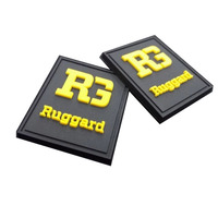 Logo de marque bon marché de haute qualité étiquette en PVC gaufré 3D personnalisée pour vêtement