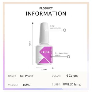 Esmalte de Uñas en Gel <span class=keywords><strong>PRO</strong></span>, el Más Nuevo, Esmalte de Uñas en Gel UV, Juego de 6 Colores en Caja, OEM, Crea Tu Propia Marca, Logotipo Privado, Esmalte de Uñas en Gel UV LED - Product Image 2
