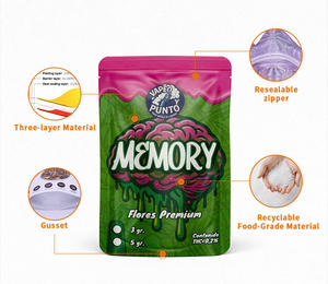 ओएम फैक्टरी थोक मायलर कई अलग-अलग फलों के स्वाद वाली गामी कैंडी 3.5 जी 7 ग्राम 14 ग्राम 28 ग्राम स्टैंड-अप पाउच चबाने वाला गम - Product Image 3