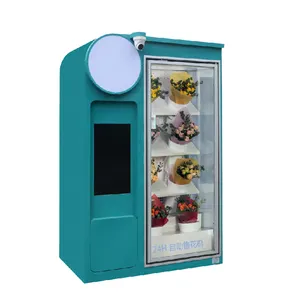 Mesin Penjual Bunga Layanan Mandiri mesin penjual otomatis bunga segar display pendingin komersial kulkas