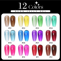 JTING-Vernis à ongles en gel transparent néon glacé de nouvelle conception, ODM/OEM, fournisseur professionnel d'ongles de marque privée personnalisé gratuit