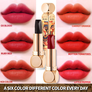 Lápiz Labial <span class=keywords><strong>AGAG</strong></span> de Seis Colores, Doble Tubo, Mate, Impermeable, Hidratante, de Larga Duración, Maquillaje, Cosméticos, Belleza - Product Image 3