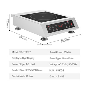 Placa de Inducción Comercial de 3500W, 220V, Portátil, de un Solo Quemador, Multifuncional, <span class=keywords><strong>Estufa</strong></span> Eléctrica - Product Image 5