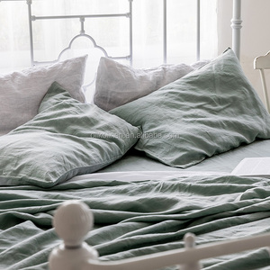 Khách Sạn Tự Nhiên Bệnh Viện Linen Tấm Bộ Đồ Giường Chia Vua Đặt Hữu Cơ Linen Được Trang Bị Tấm Phẳng - Product Image 4