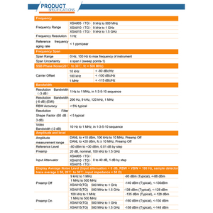 Analyseur numérique et oscilloscope XSA815TG avec écran LCD 1280x800, résolution 1Hz, bande passante 9kHz-1,5GHz - Product Image 6