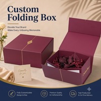 Vente flash - Boîtes cadeaux rigides pliables magnétiques écologiques faites à la main pour bijoux, emballages de luxe imprimés pour colliers