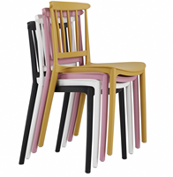 Chaises de salle à manger en plastique minimalistes, légères, empilables, durables, en PP, design moderne, pour la maison, le café, le restaurant et le bureau, directement de l'usine