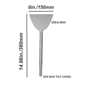 Sds Max sàn khắc đục 6in x 14.96in thẳng tip 40cr xử lý loại bỏ gạch dính bê tông phá hủy tương thích - Product Image 2