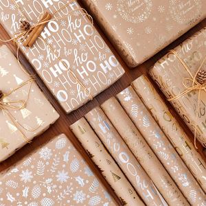 High Quality Wholesale 80g <b>Christmas</b> Kraft <b>Paper</b> Tissue 43*300cm Gift Luxury Custom Birthday Packaging <b>Wrapping</b> <b>Paper</b> <b>Roll</b> - Product Image 2