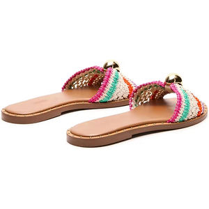 Sandales plates respirantes tendance été pour la maison, <span class=keywords><strong>tongs</strong></span> lumineuses pour femmes grandes tailles - Product Image 4