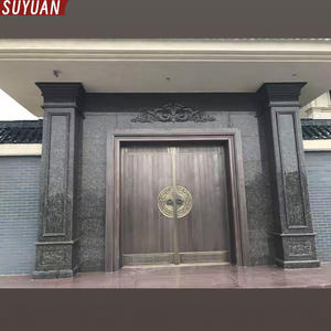 <span class=keywords><strong>Pilar</strong></span> Cuadrado de Granito con Diseño de Relieve Romano Estilo Europeo, Venta al Por Mayor de Fábrica, para Decoración de Puertas, Villas y Patios - Product Image 6