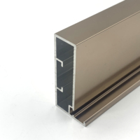 Profilé de cadre de verre en aluminium pour armoire de cuisine en or Rose