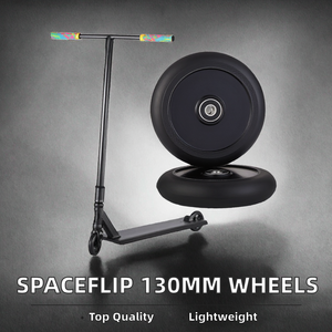 <span class=keywords><strong>Trottinette</strong></span> <span class=keywords><strong>freestyle</strong></span> pro Spaceflip 130 mm 30 mm noire AL6061-T6 à noyau creux 88A PU légère de haute qualité pour enfants - Product Image 5