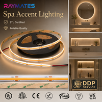 Süper Parlak 12V COB LED Şerit Işık 480LED/m 3000K CRI90 Esnek Noktasız Lineer Aydınlatma Güçlü Kendinden Yapışkanlı Sırtlı